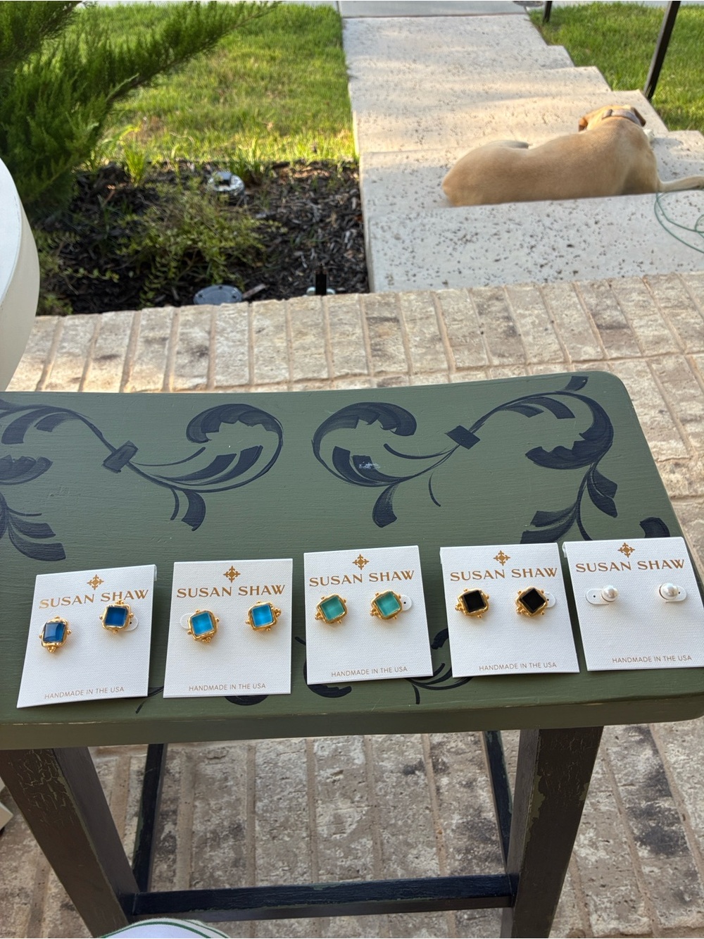Susan Shaw Charlotte Stud Earrings! Choose your color! Price is for 1 pair.